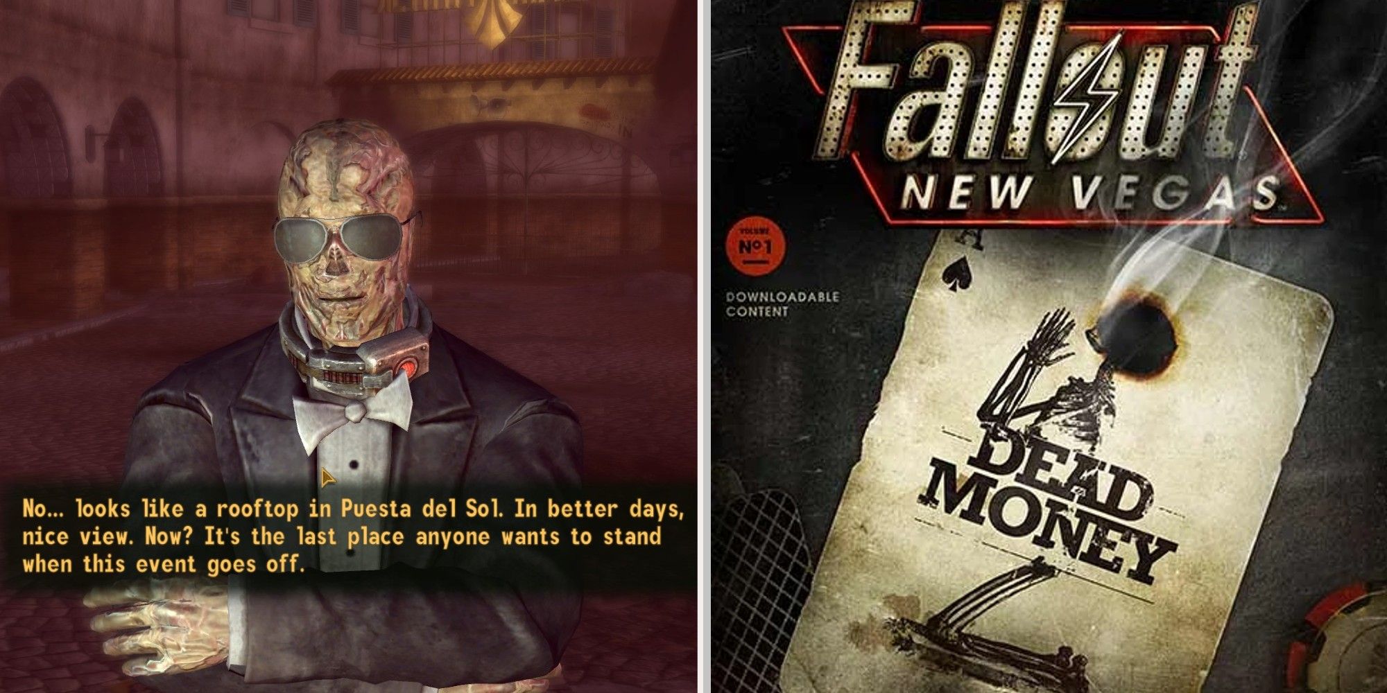 Fallout New Vegas Dead Money - Dean the ghoul and artwork