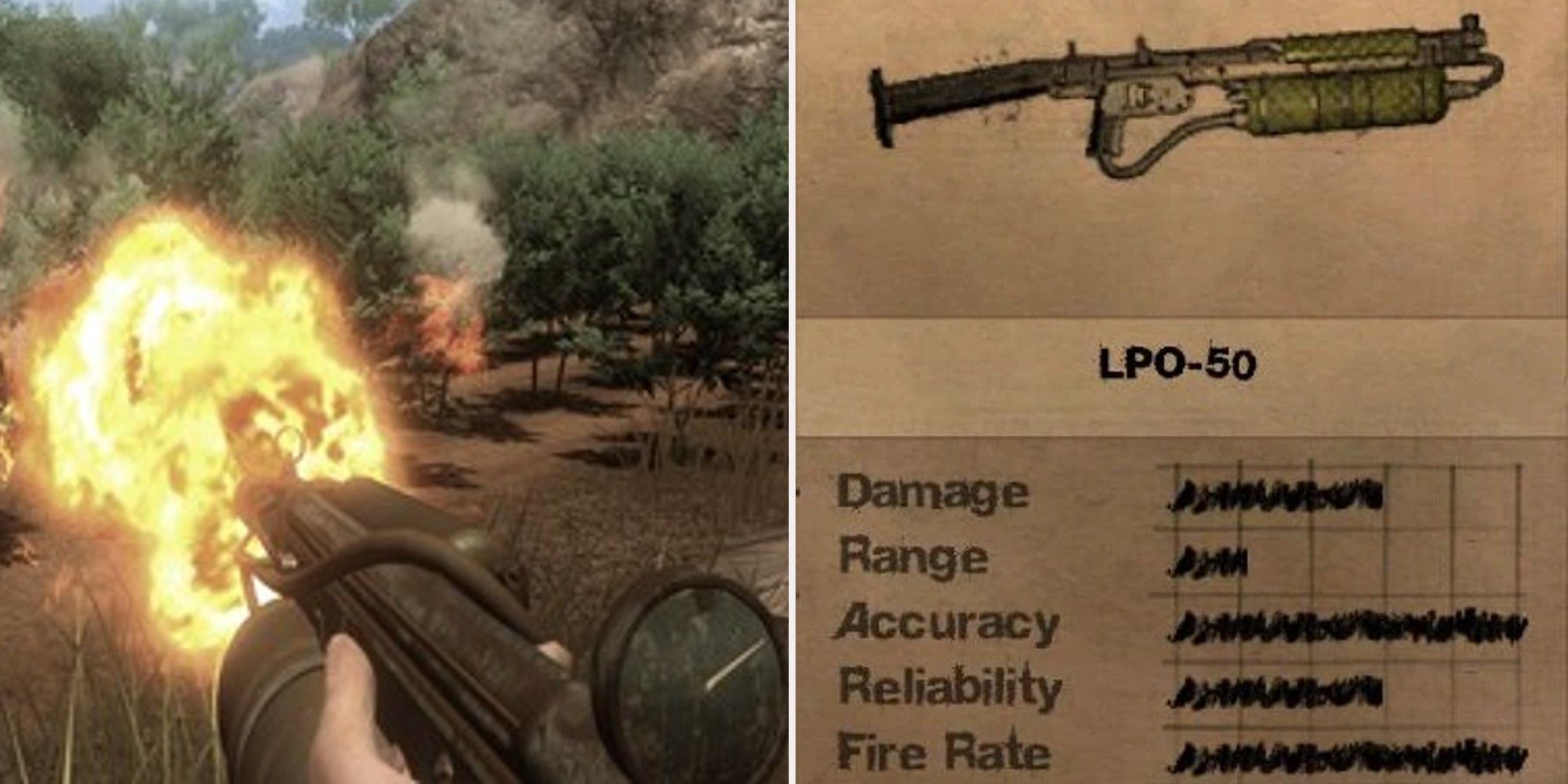 Far Cry 2 - Flamethrower gameplay and stats