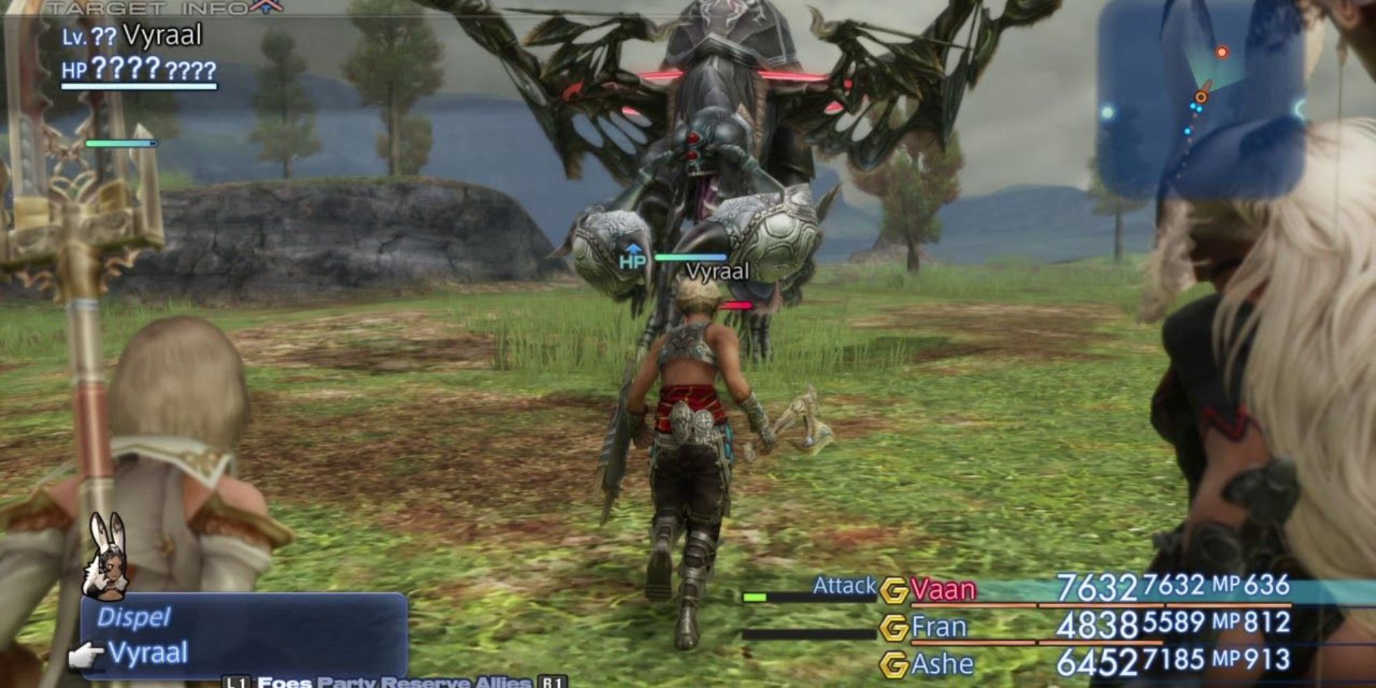 Final Fantasy 12 Vyraal battle gameplay screenshot