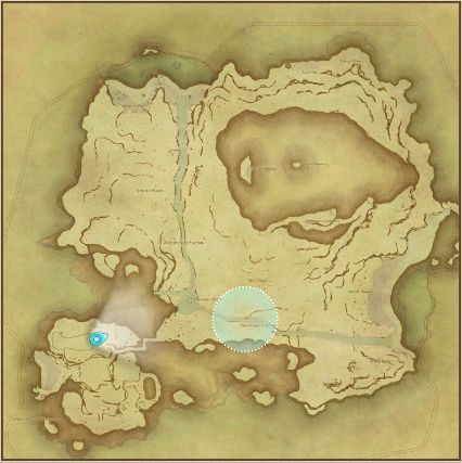 Final Fantasy 14 Island Apple location on map.