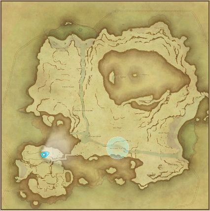 Final Fantasy 14 Island Branch location on map.