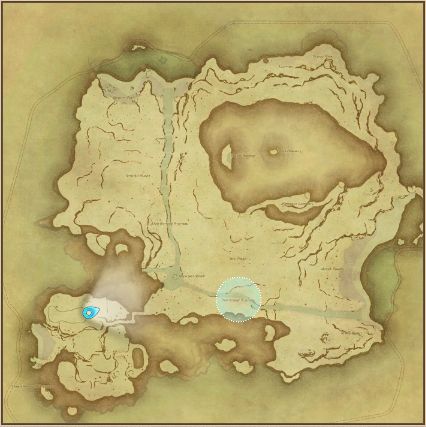 Final Fantasy 14 Island Clay location on map.