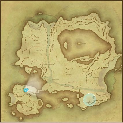 Final Fantasy 14 Island Cotton Boll location on map.