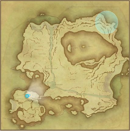 Final Fantasy 14 Island Leucogranite location on map.
