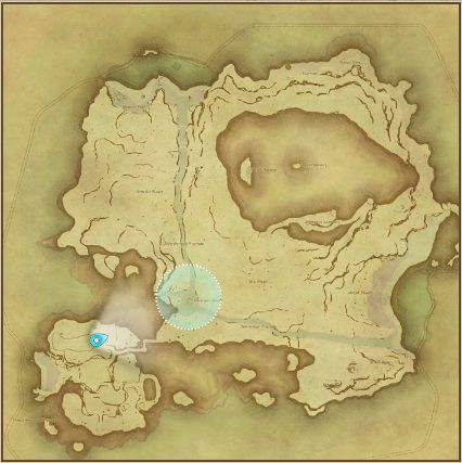 Final Fantasy 14 - Island Palm Leaf location on map.