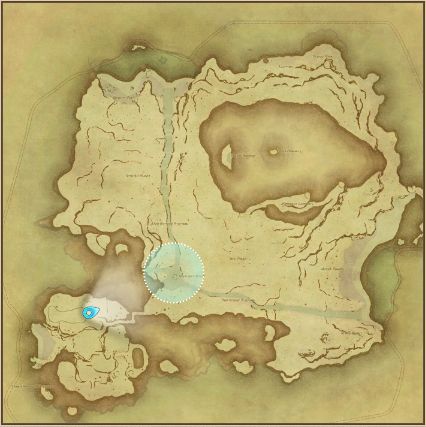 Final Fantasy 14 Island Palm Log location on map.