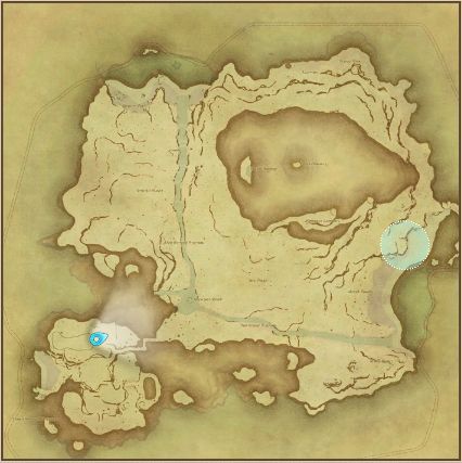 Final Fantasy 14 Island Rock Salt location on map.
