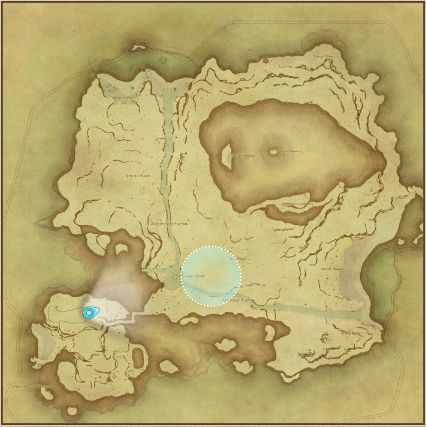 Final Fantasy 14 Island Sap location on map.