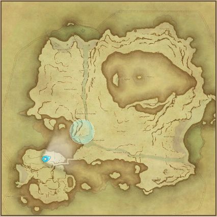 Final Fantasy 14 Island Stone location on map.