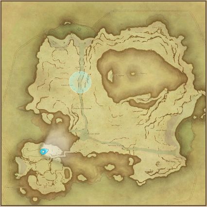Final Fantasy 14 Island Sugarcane location on map.