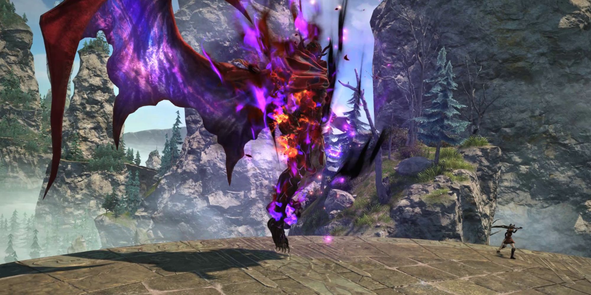 The third phase of the Mount Ordeals Extreme Trial, having Rubicante sprout a single bat-like wing on the right side of his body, while emitting an ominous purple flame around himself in Final Fantasy 14