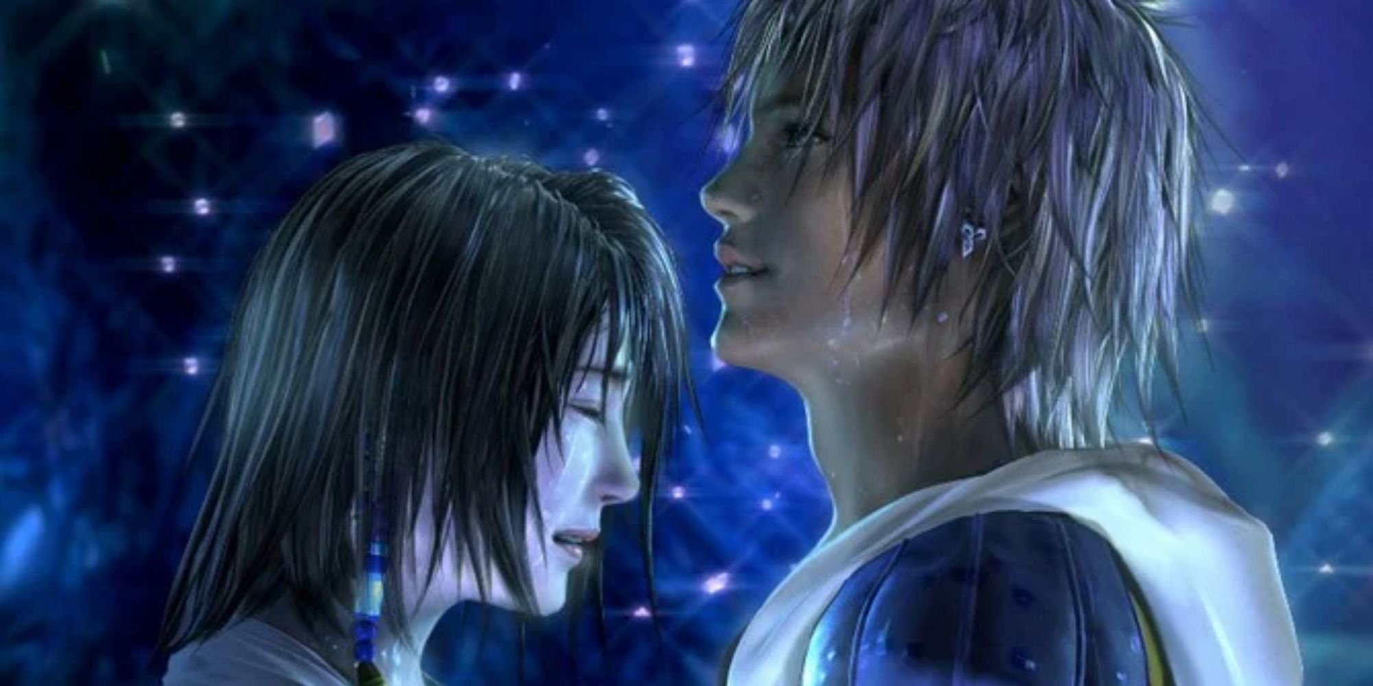 Tidus and Yuna in Final Fantasy 10.