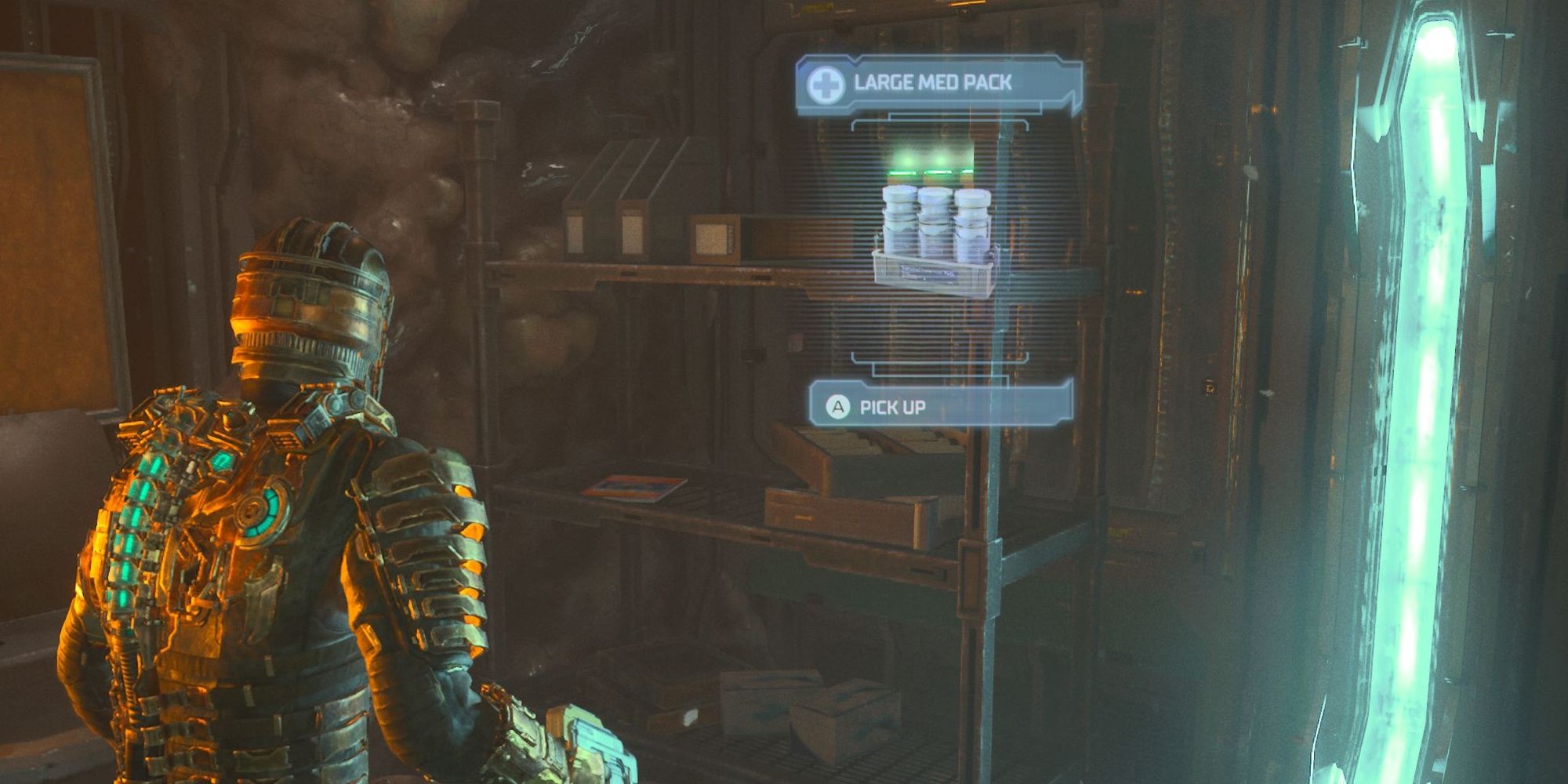 Finding a rare large med pack in the Dead Space remake.