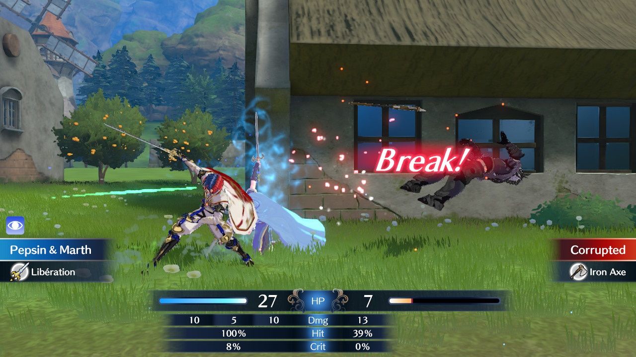 Fire Emblem Engage, Combat Guide, Alear Breaking An Axe User's Attack