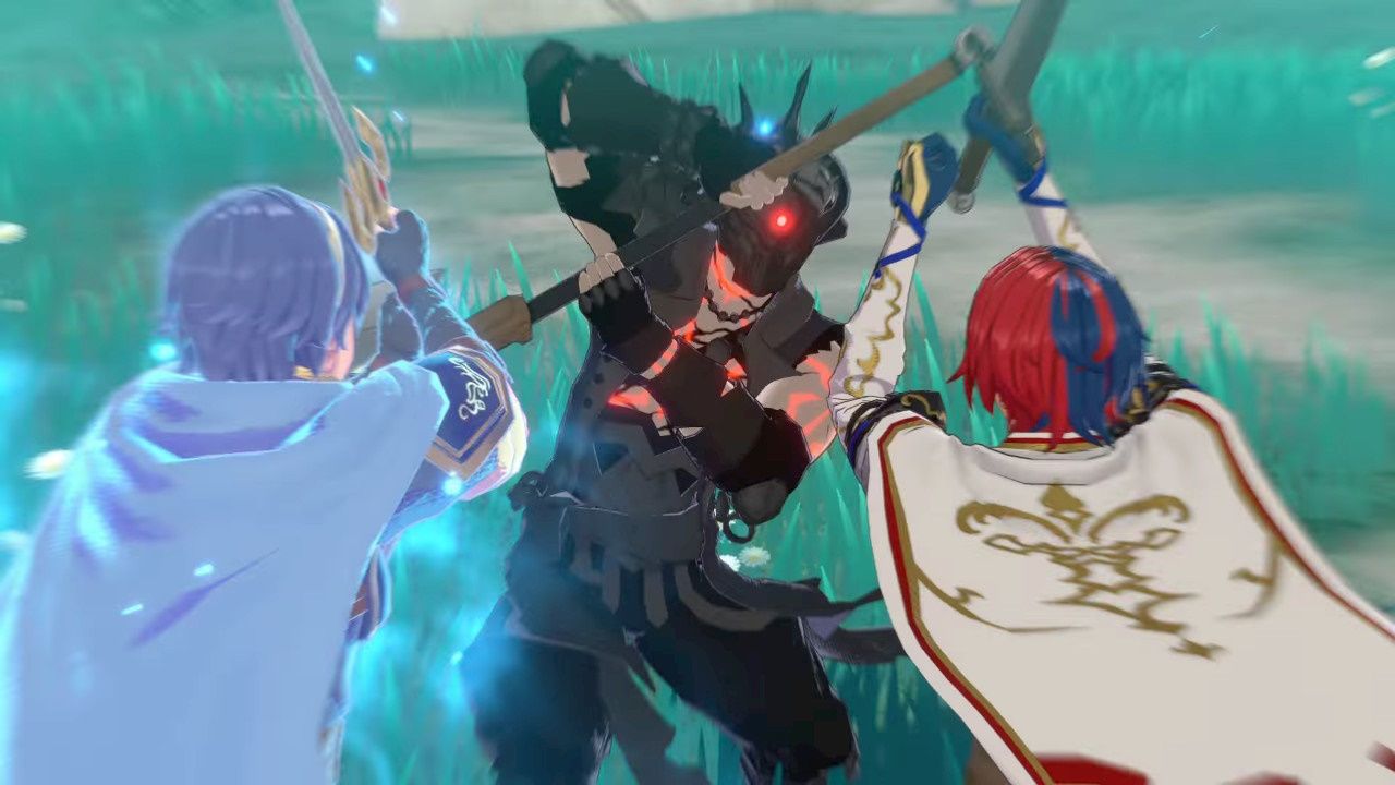 Fire Emblem Engage, Combat Guide, Marth And Alear Attacking A Corrupted Together