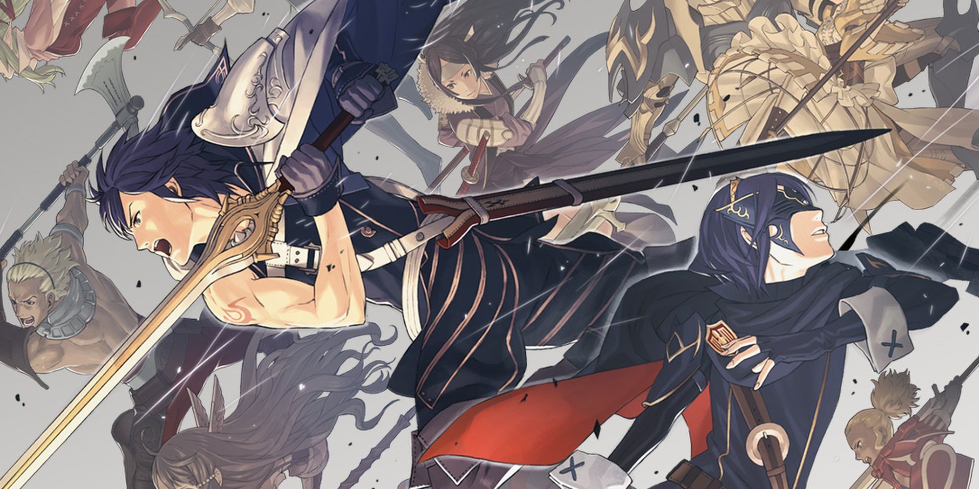 Fire Emblem Awakening cover art cropped with chrome attacks