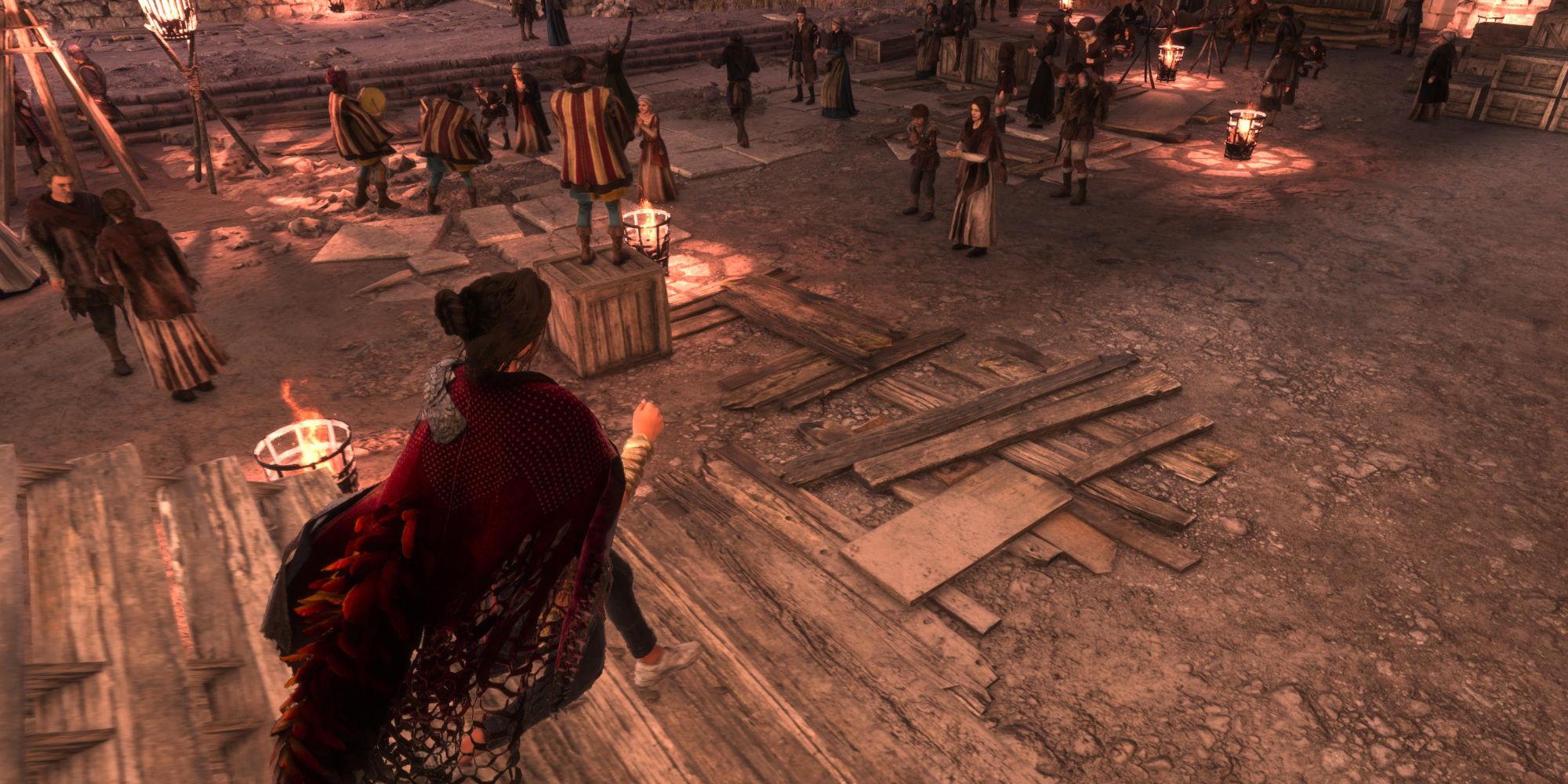 frey in a celebration with the citizens of cipal in forspoken