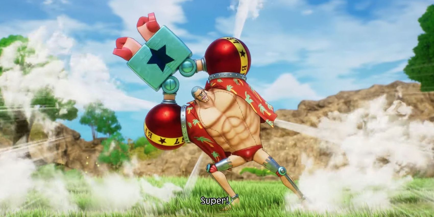 Franky charges up in One Piece Odyssey
