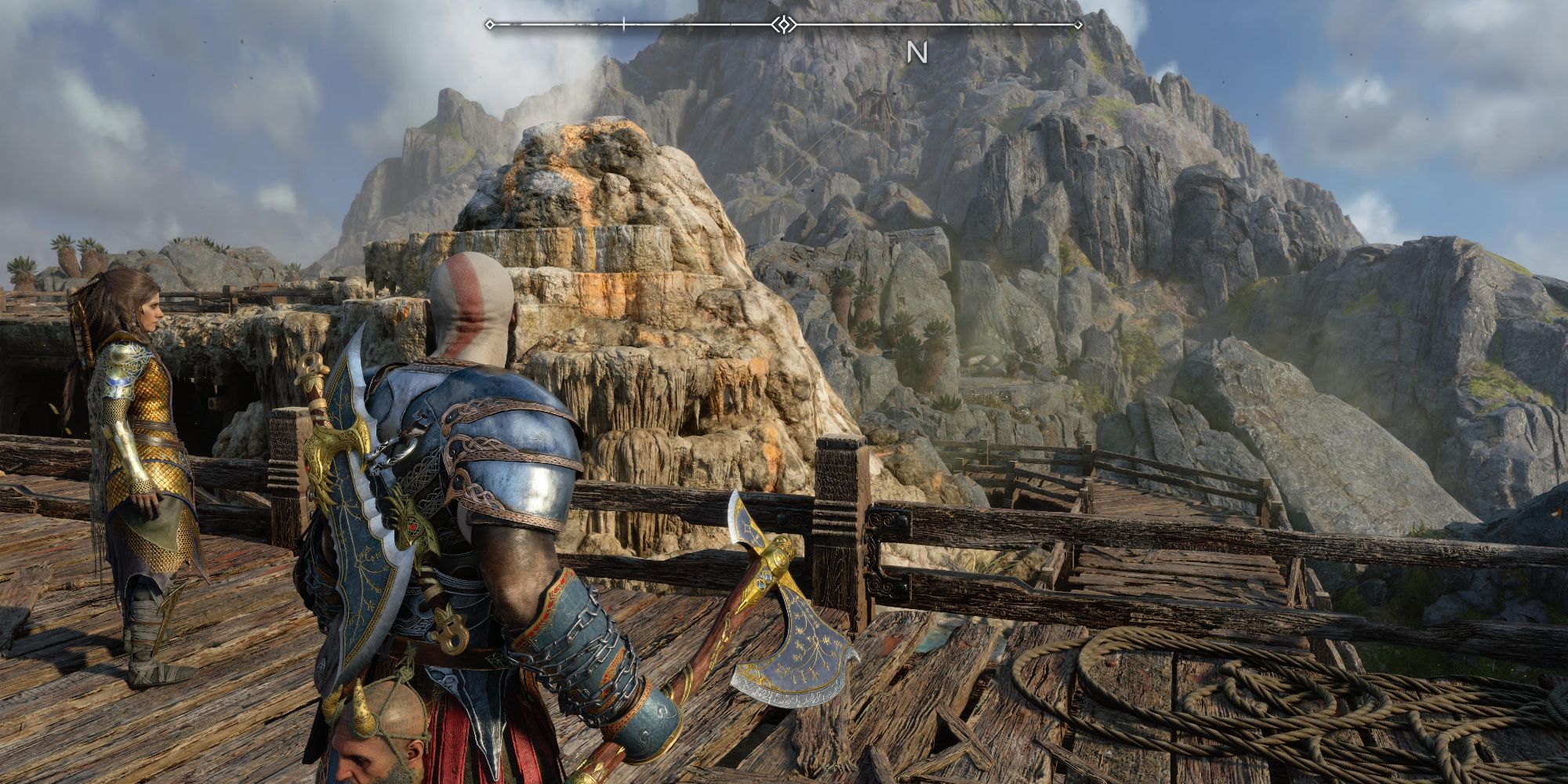 Kratos stands at the path towards the Forge, a location in Svartalfheim
