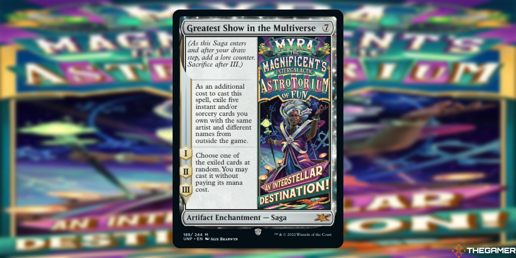 The card Greatest Show in the Multiverse from Magic: the Gathering.