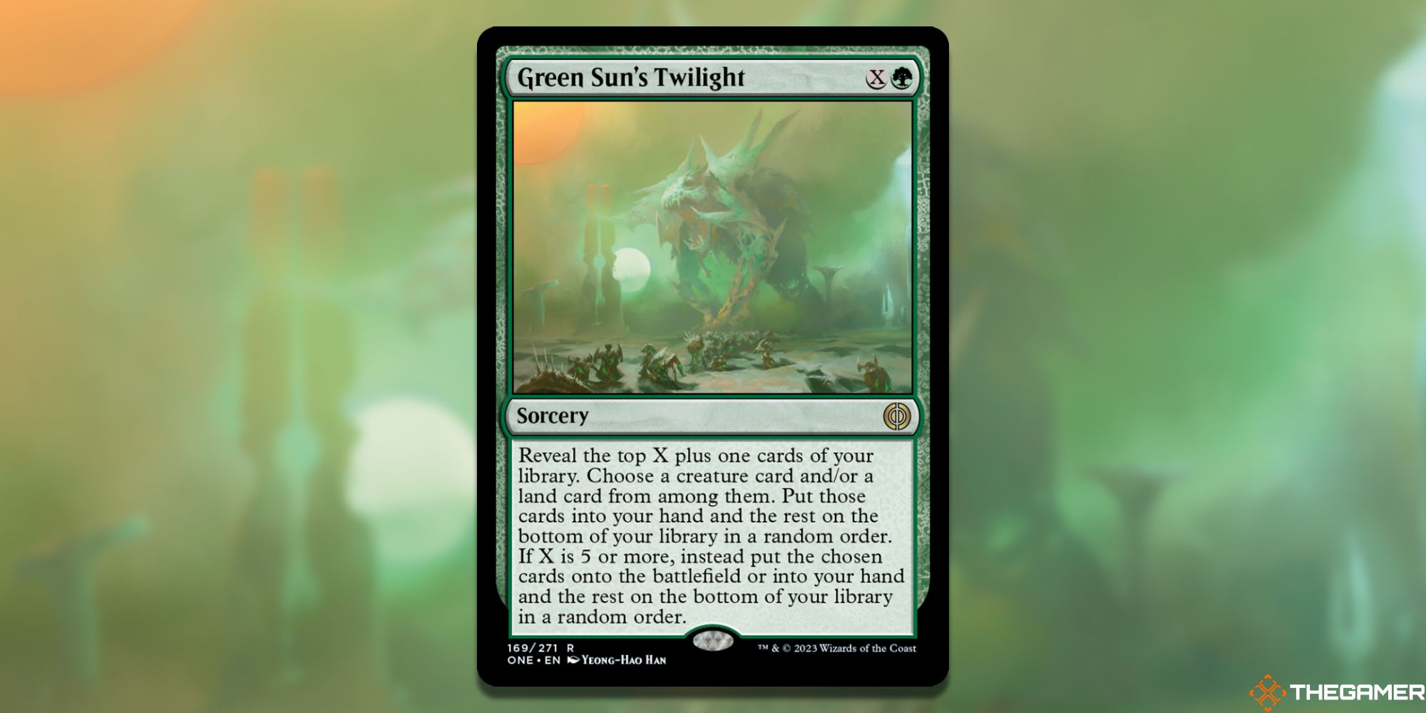 The card Green Sun's Twilight from Magic: The Gathering.