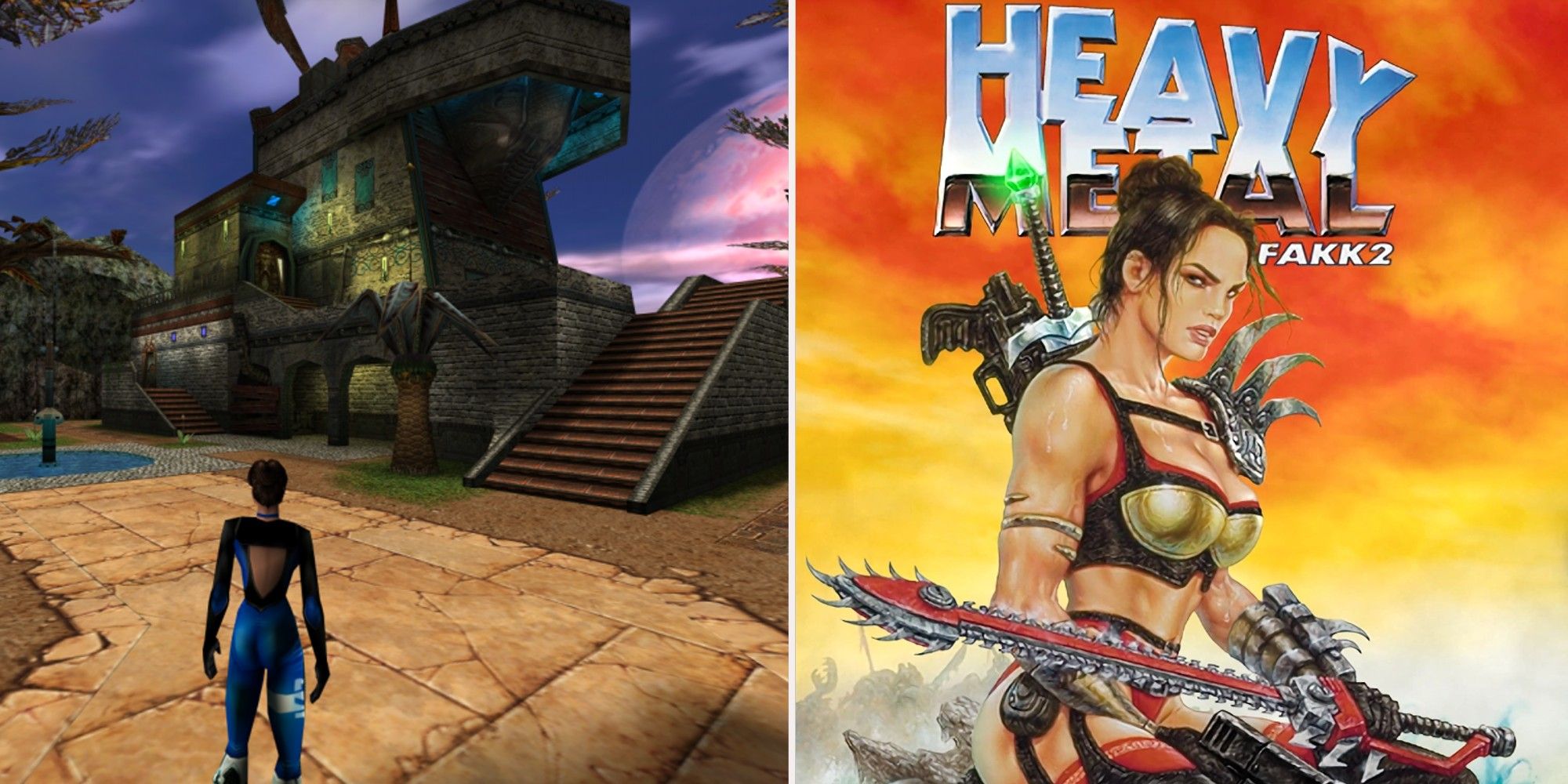 Heavy Metal FAKK 2 gameplay and box art