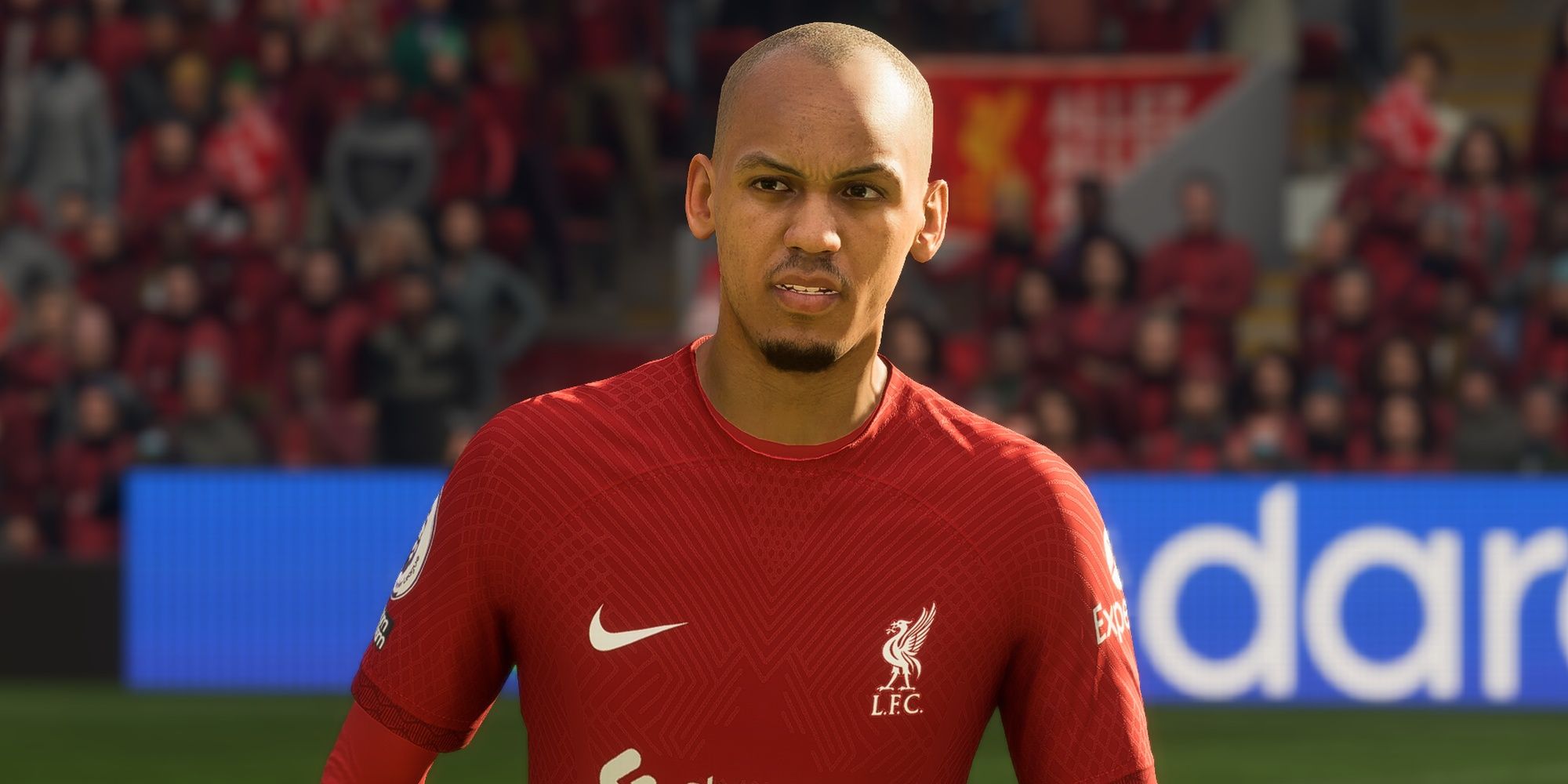 Hi-res still of Fabinho during a game for Liverpool F.C. in FIFA 23