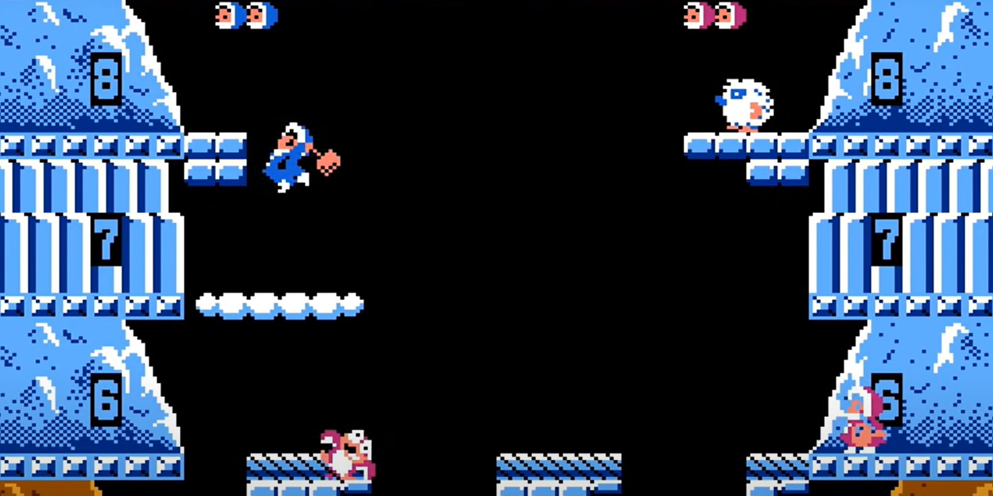 Ice Climber Jumping Up The Screen