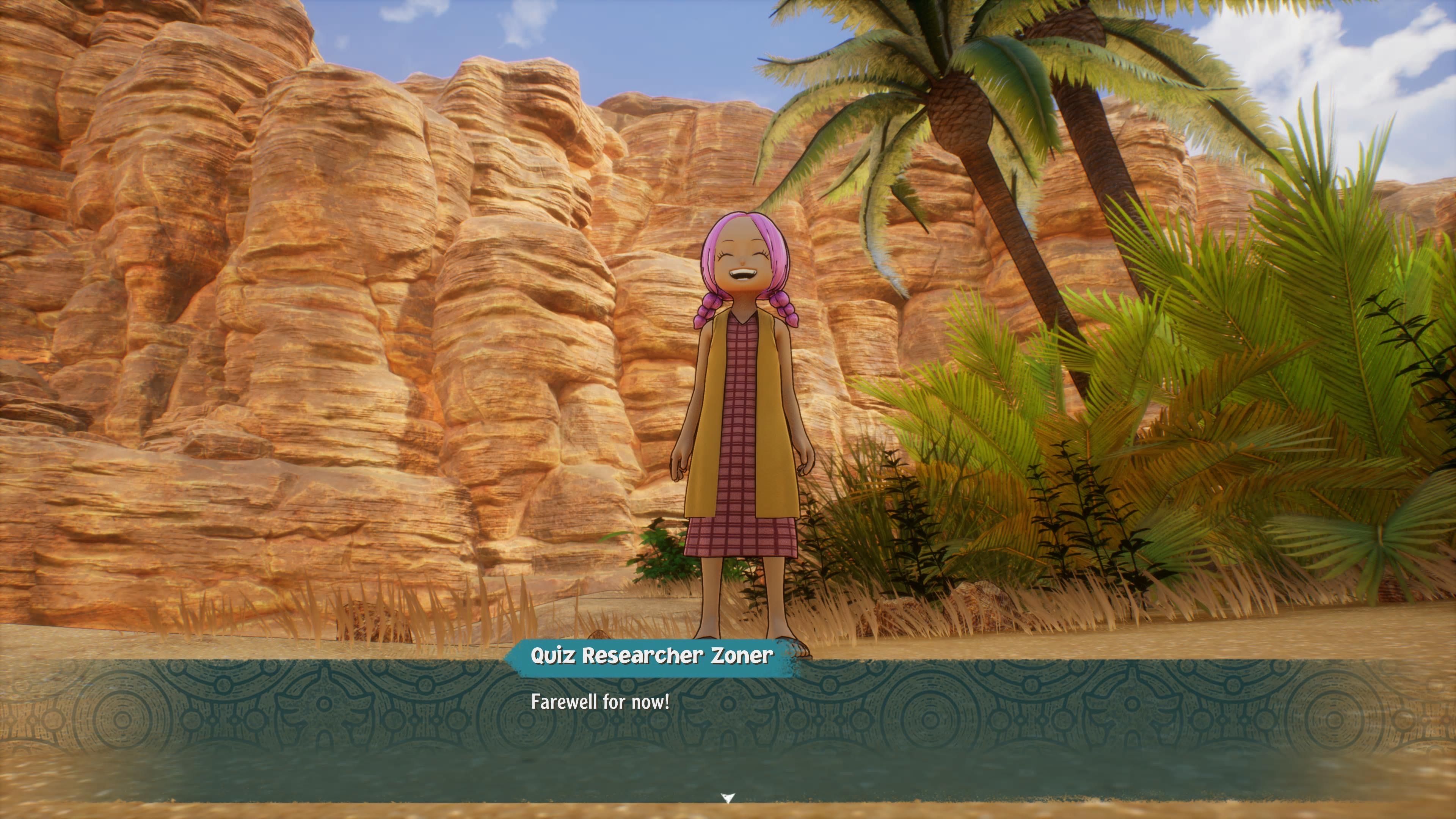 One Piece Odyssey Zoner quest giver, little girl with purple hair