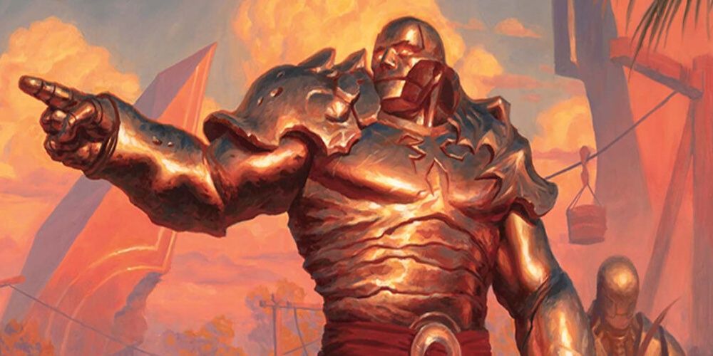 The metal construct Karn direct followers in the MTG TCG