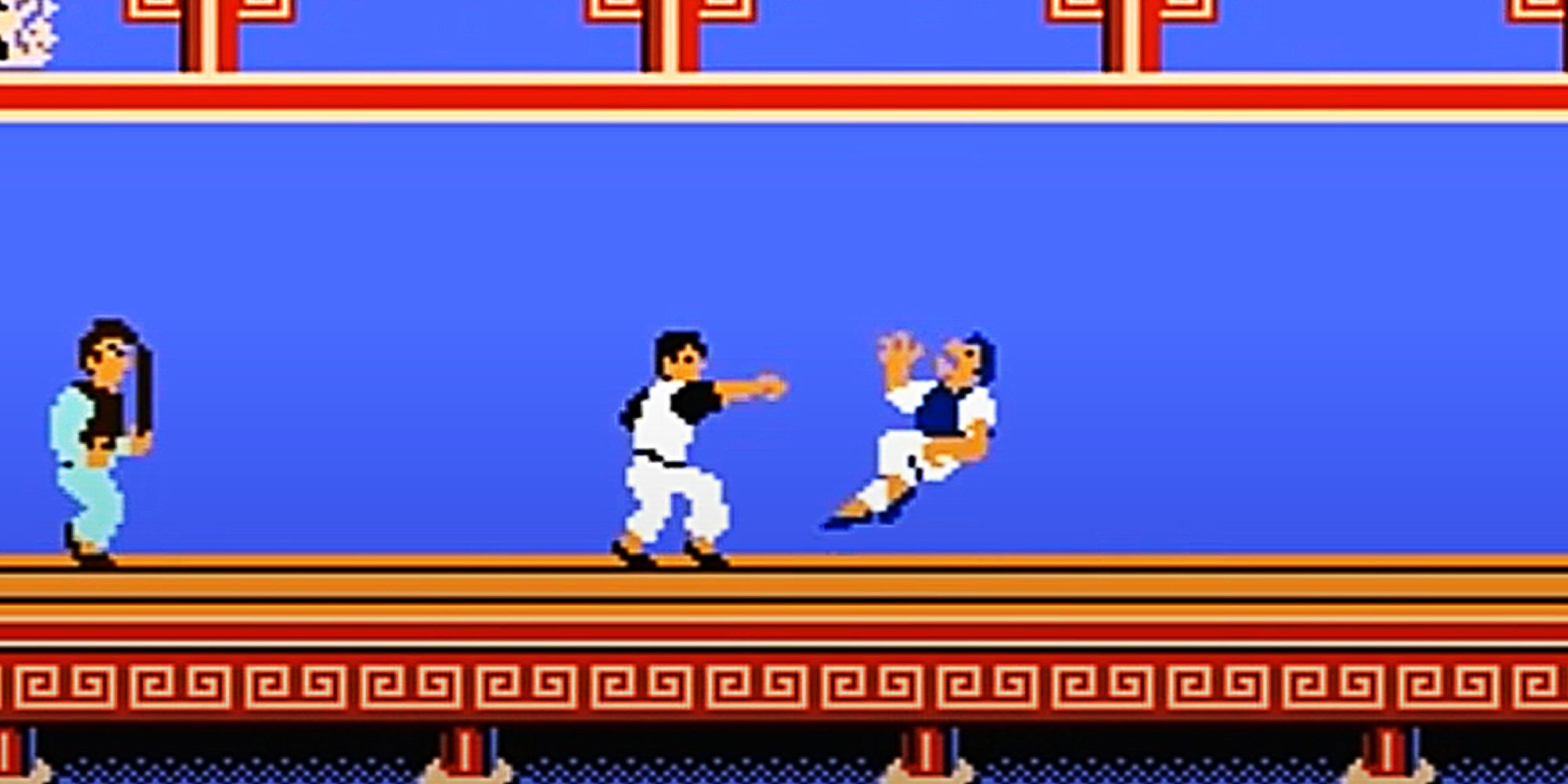Kung Fu Player Punching An Enemy