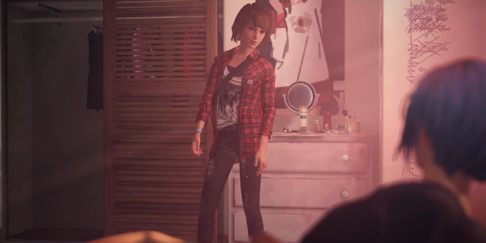 Life is Strange - Max Caulfield in Chloe's room wearing Rachel's old clothes