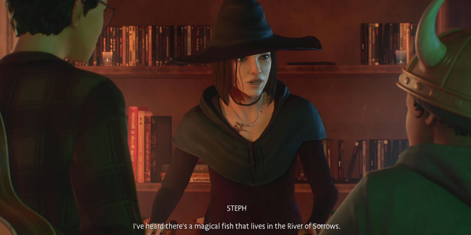 Life is Strange" True Colors - Steph as magical shopkeeper, talking to Alex and Ethan