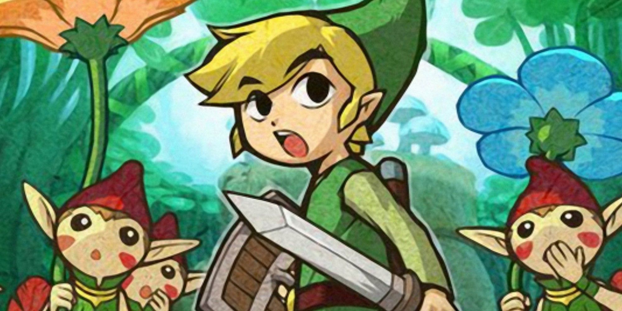Link and Picori in The Legend of Zelda The Minish Cap