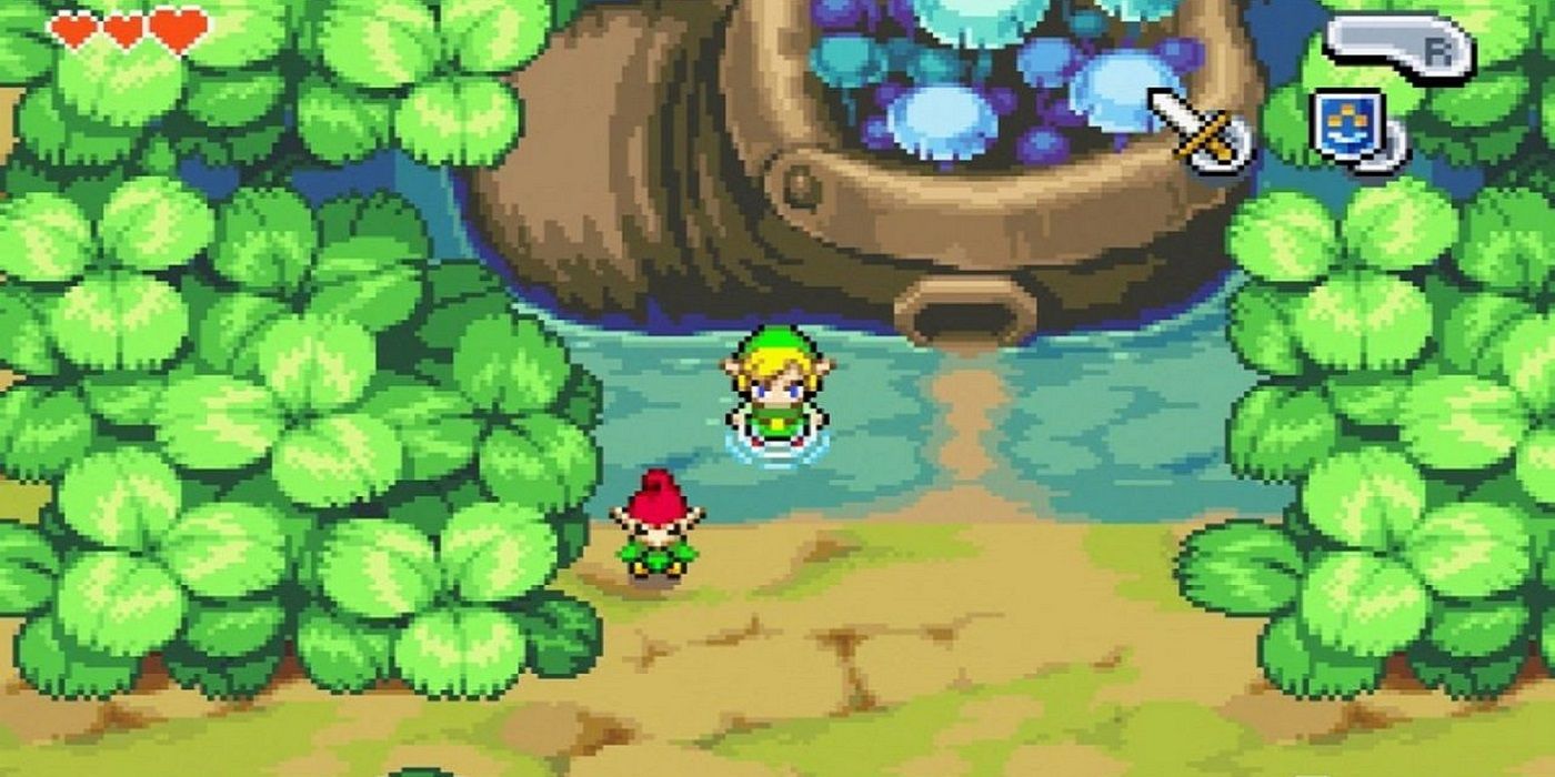 Link in the Picori Village in The Legend of Zelda The Minish Cap