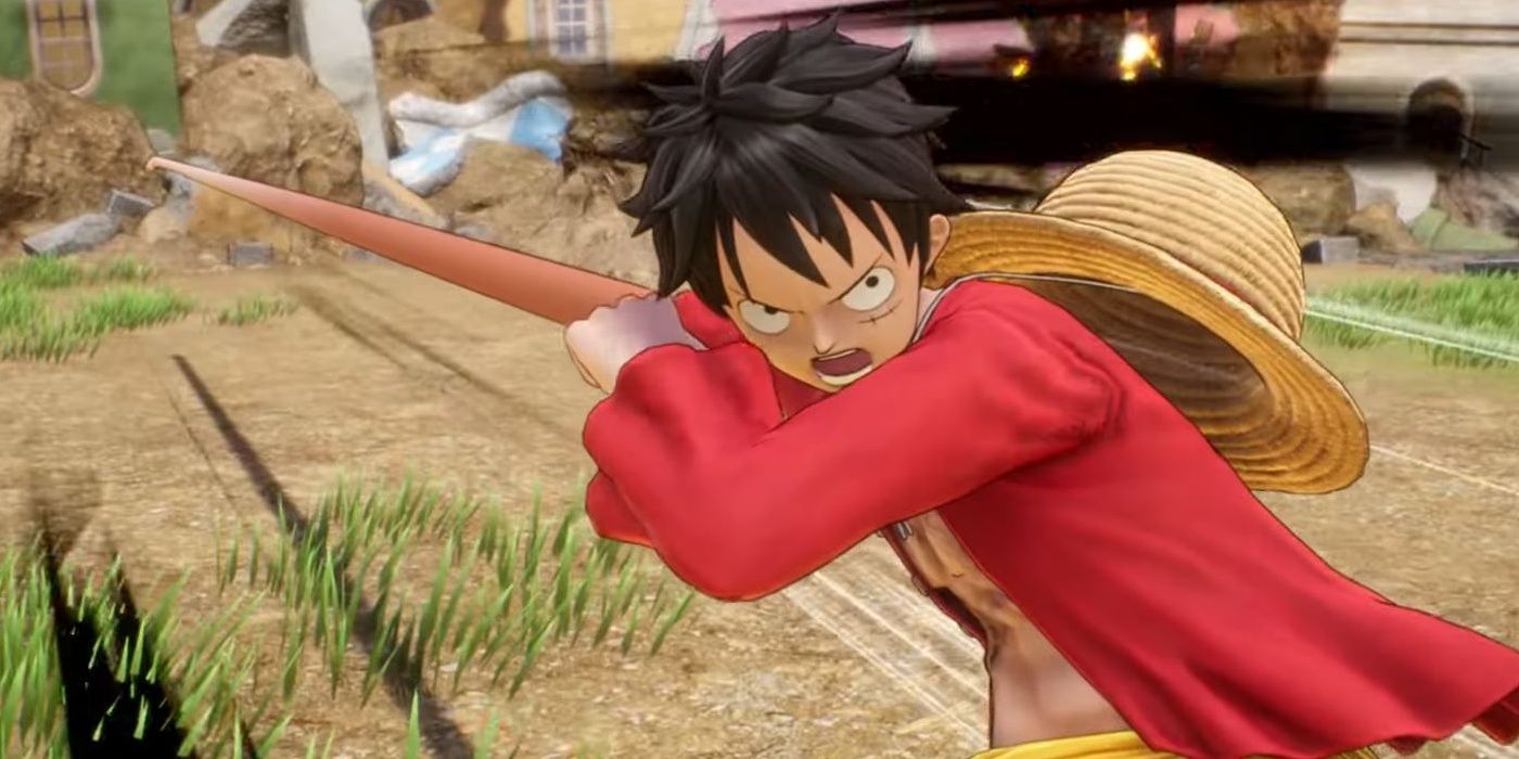 Luffy prepares Gum-Gum Pistol in One Piece Odyssey