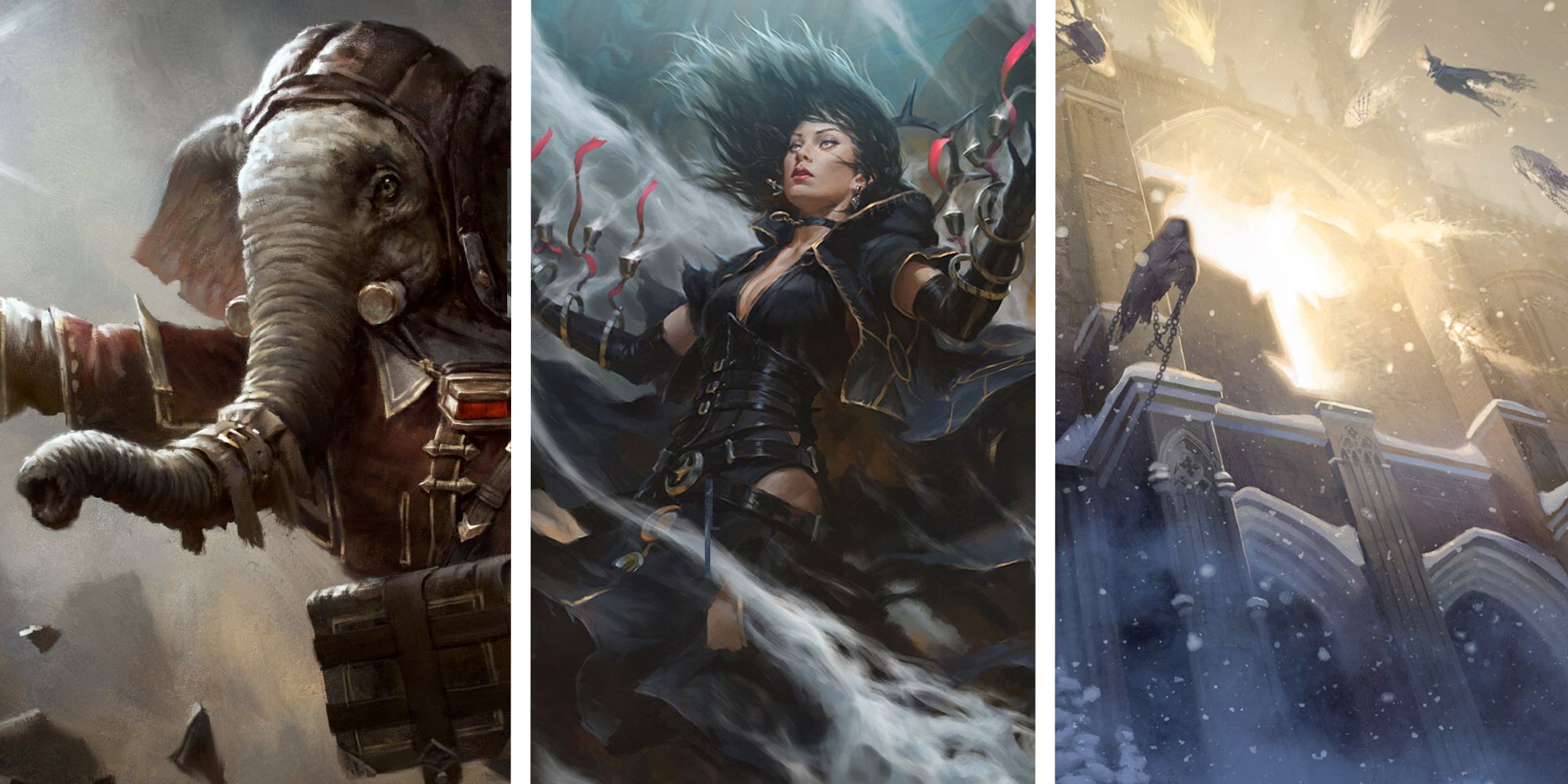 Magic The Gathering Best Cards For A Spirit Deck featuring art of Thalisse, Reverent Medium Quintorius, and Field Historian Intangible