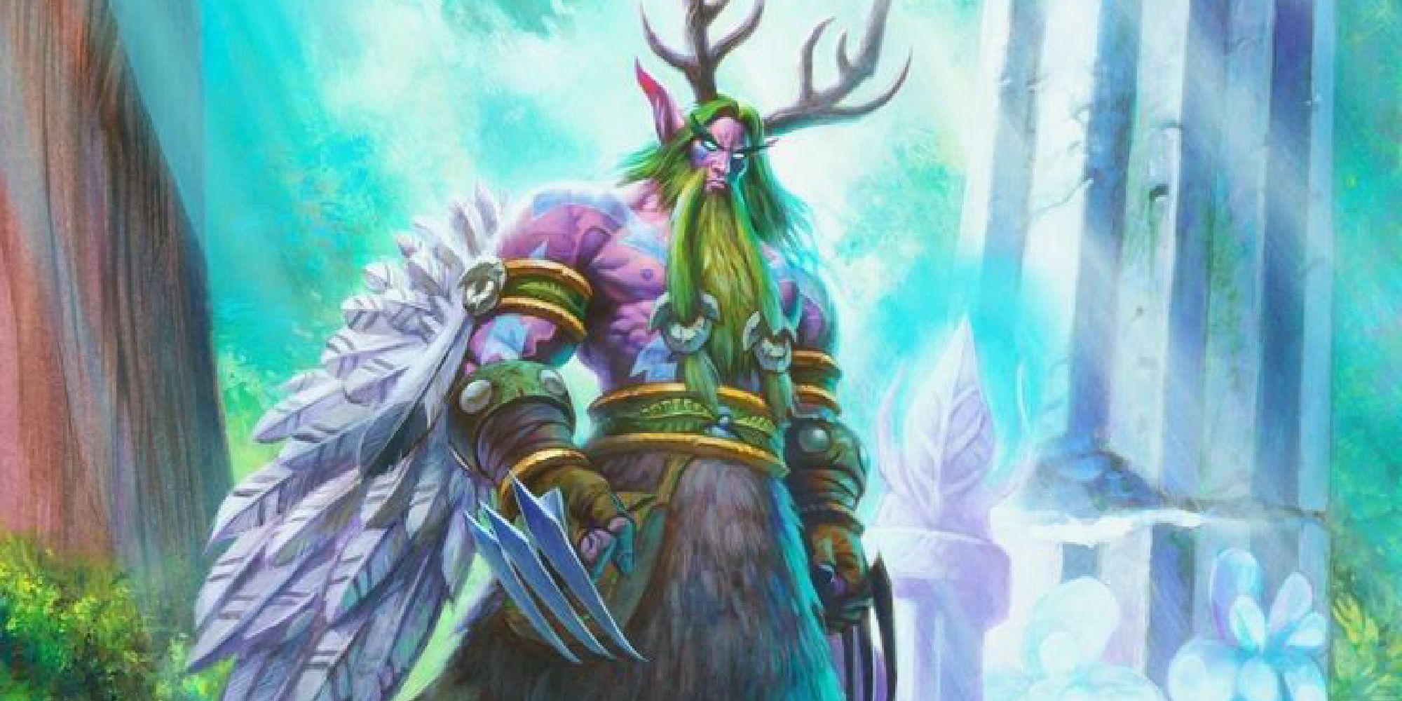 Malfurion Stormrage from WoW in a forest