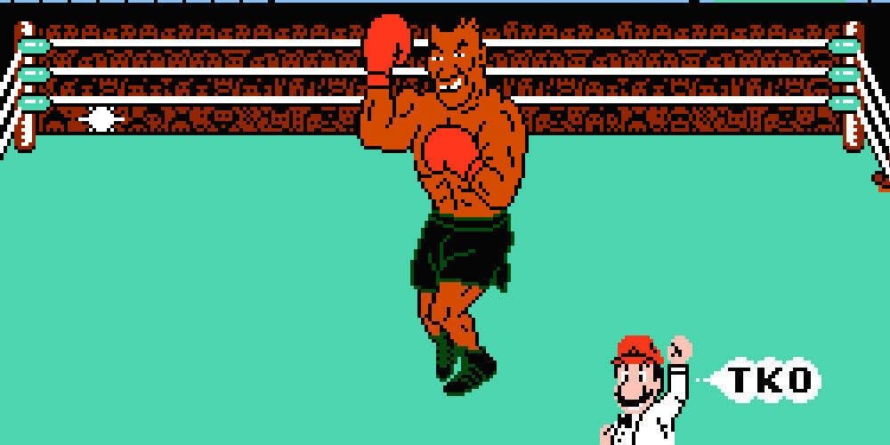 Mario refereeing in Mike Tyson's Punch Out