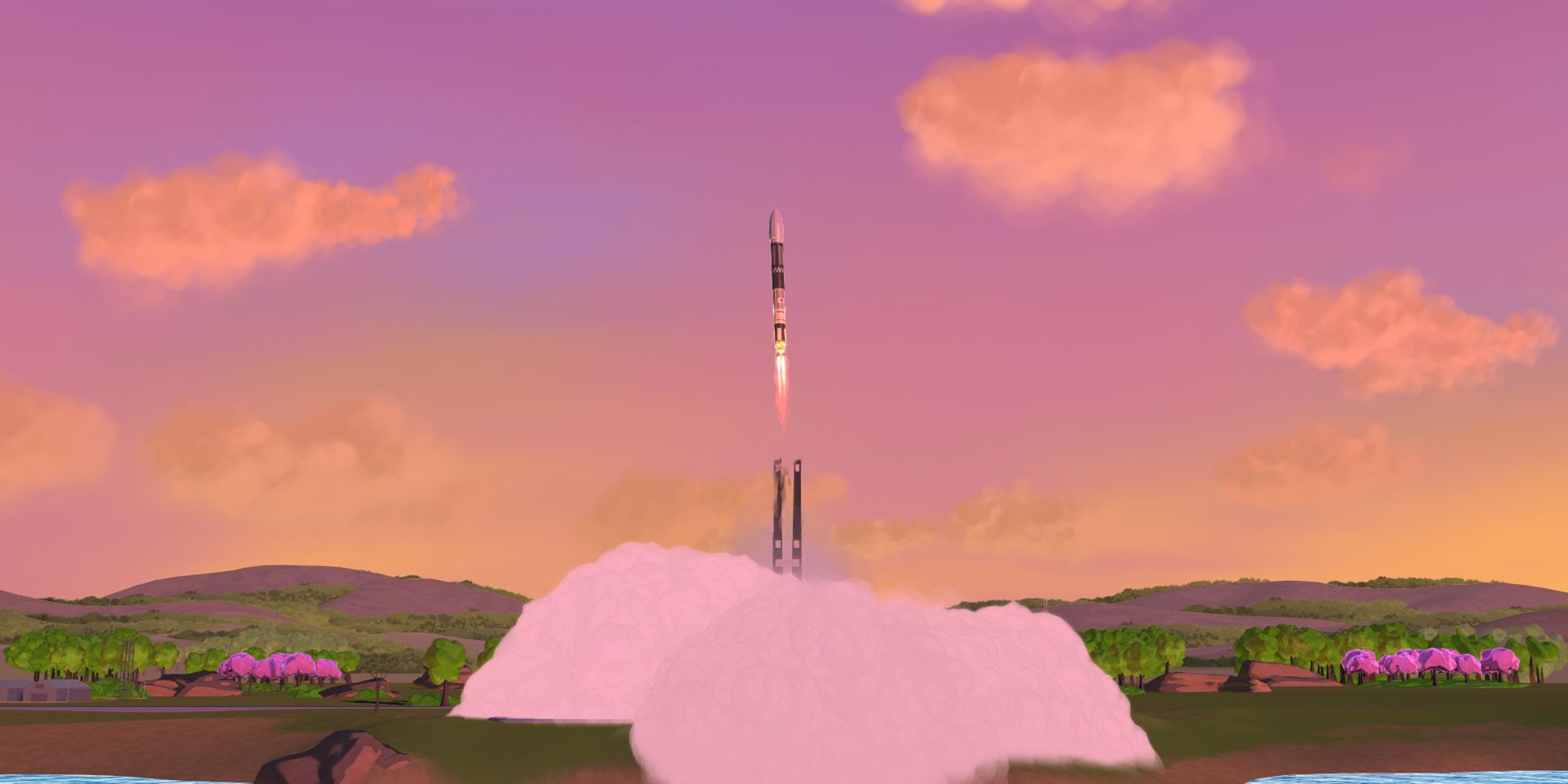 A rocket launches in Mars Horizon