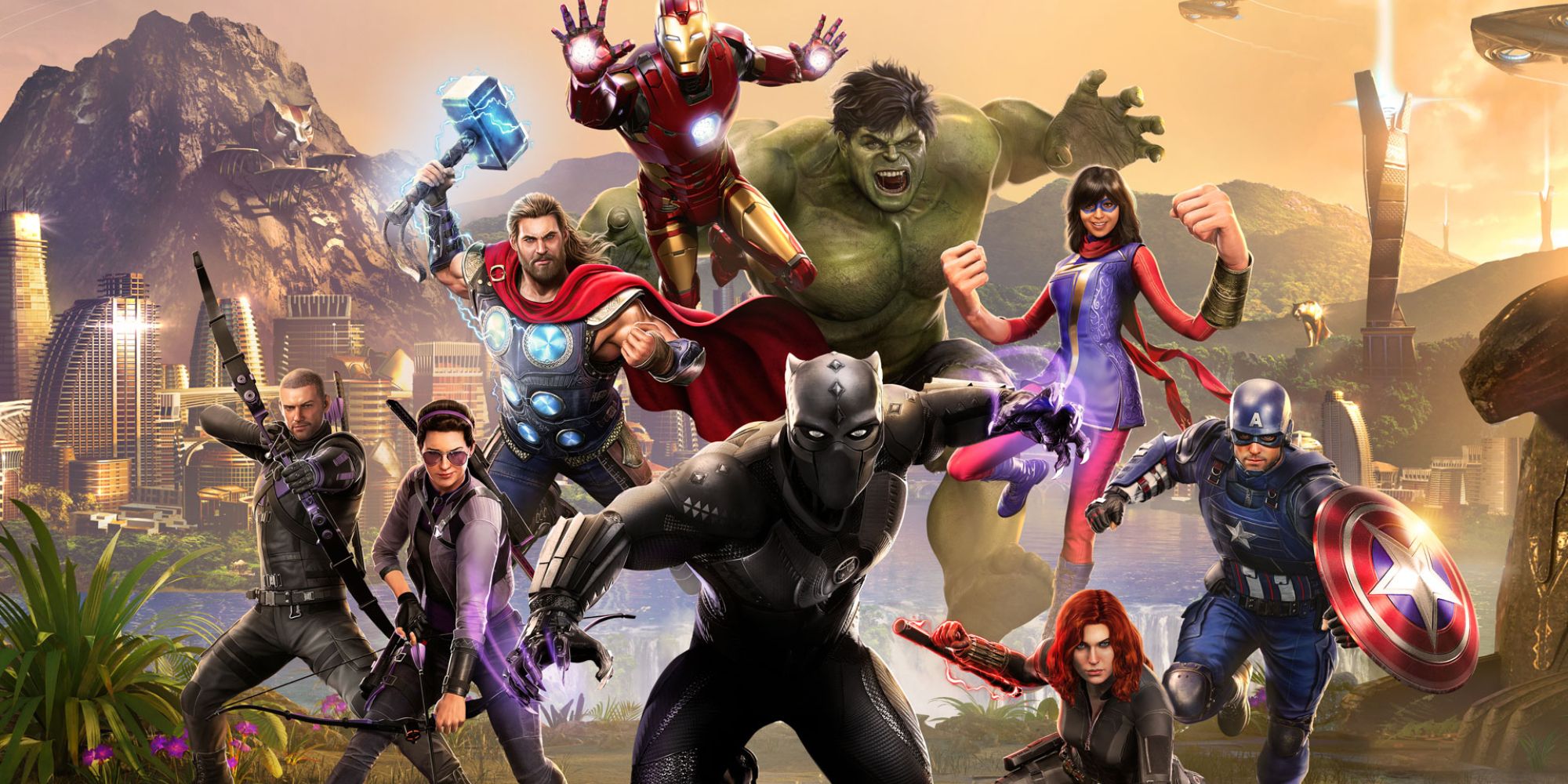 Multiple heroes from Marvel's Avengers