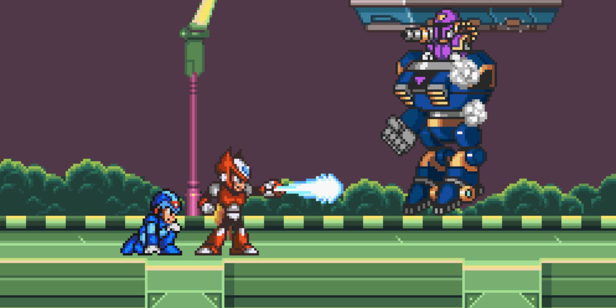 X and Zero in the first level of Mega Man X