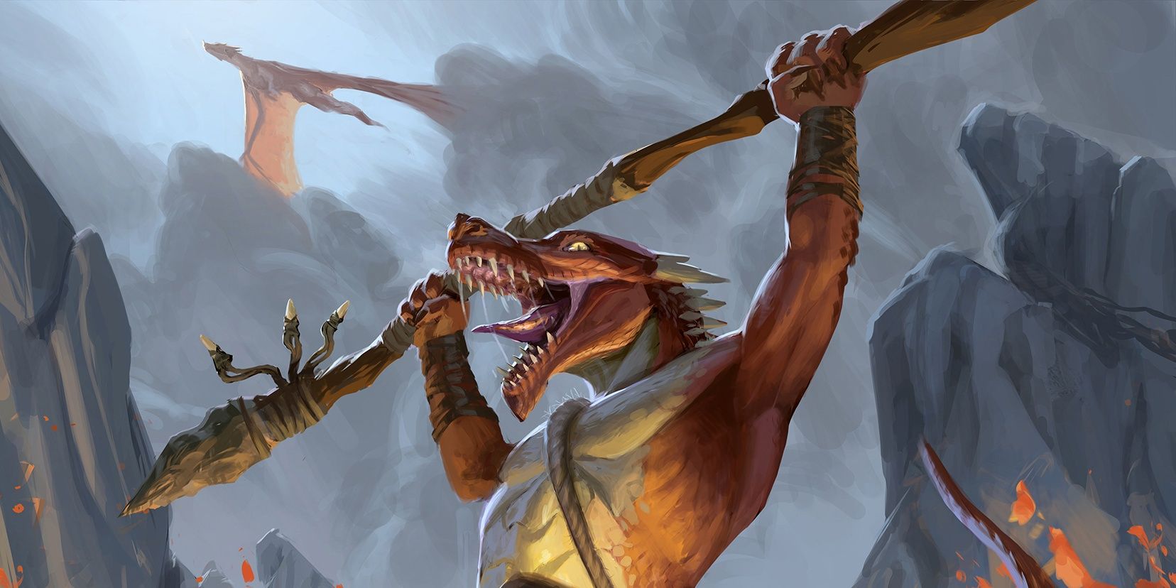 Kobold cry with dragon overhead