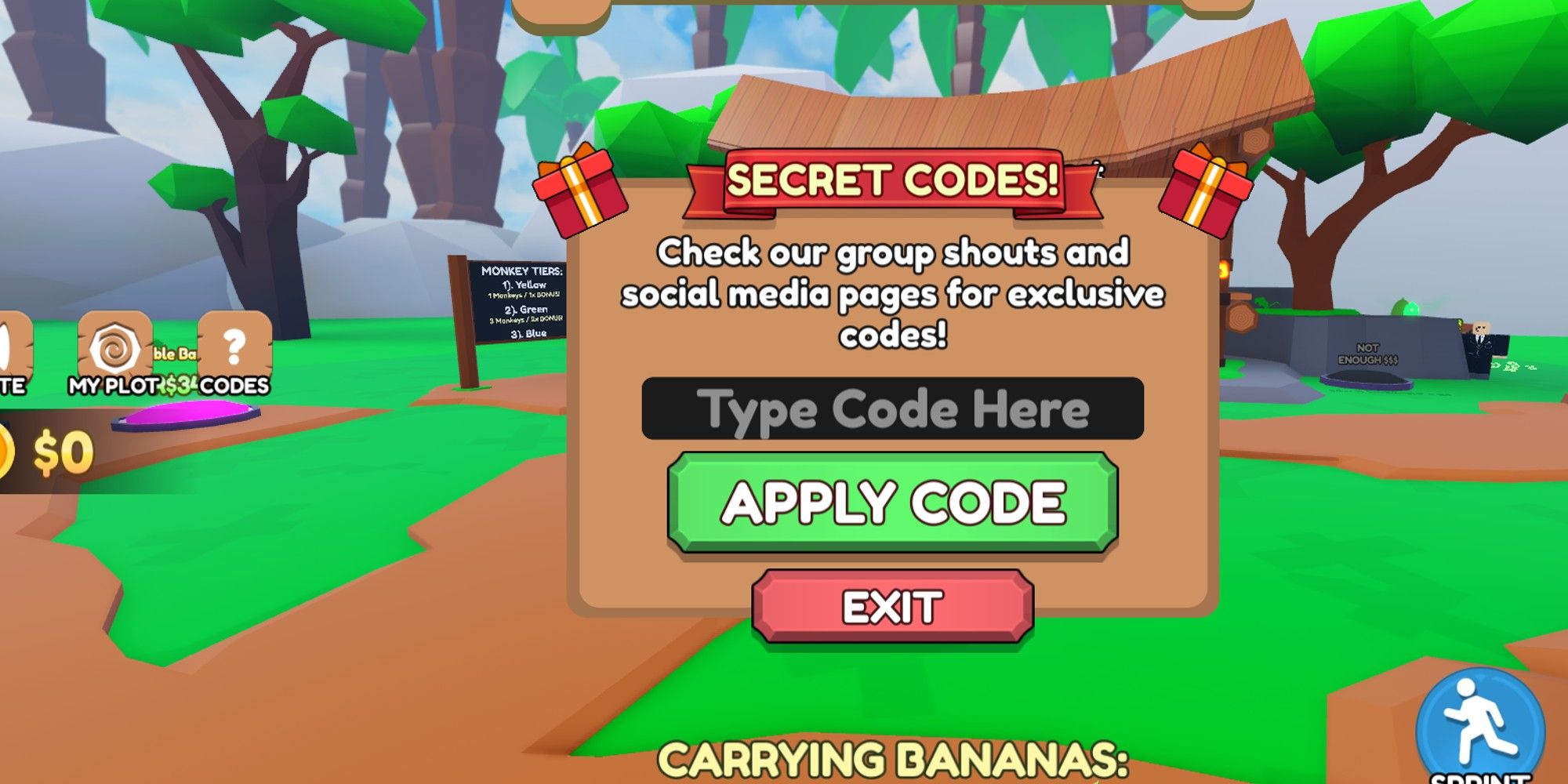 Monkey Tycoon-Codes