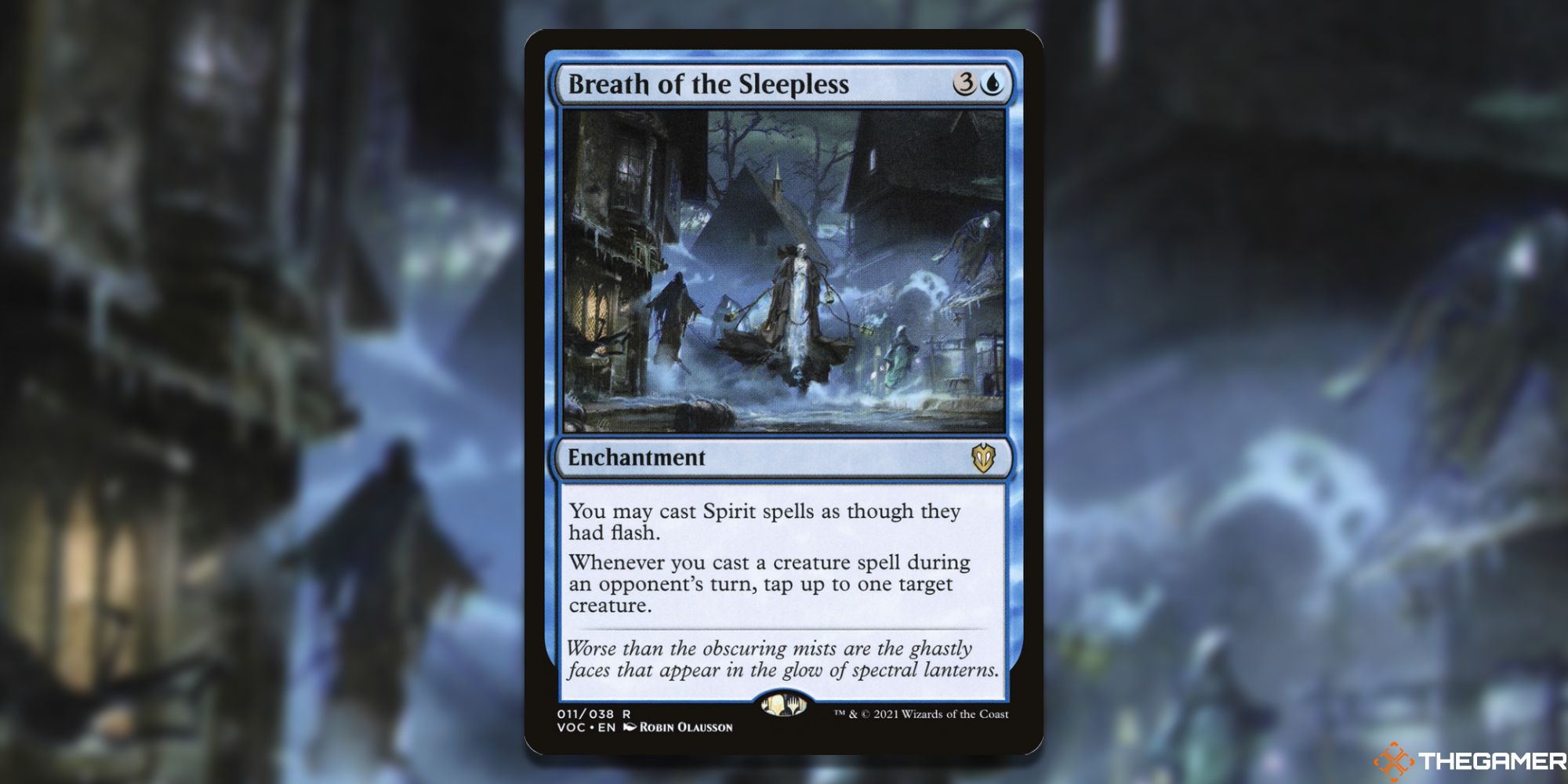 Image of the Breath of the Sleepless card in Magic: The Gathering, with art by Robin Olausson