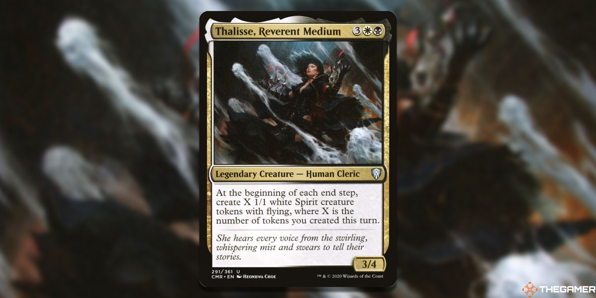 Image of the Thalisse, Reverent Medium card in Magic: The Gathering, with art by Heonhwa Choe