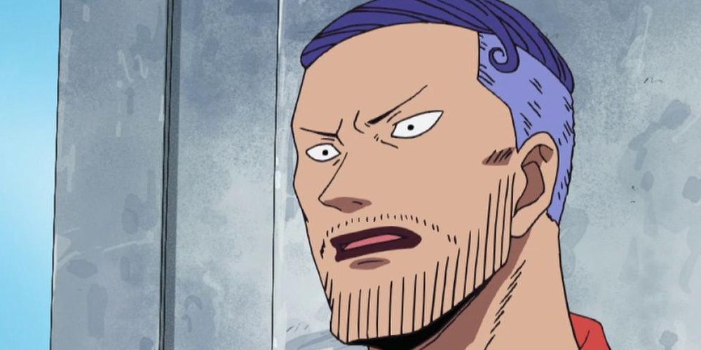 Iceburg gapping in disbelief in the One Piece anime