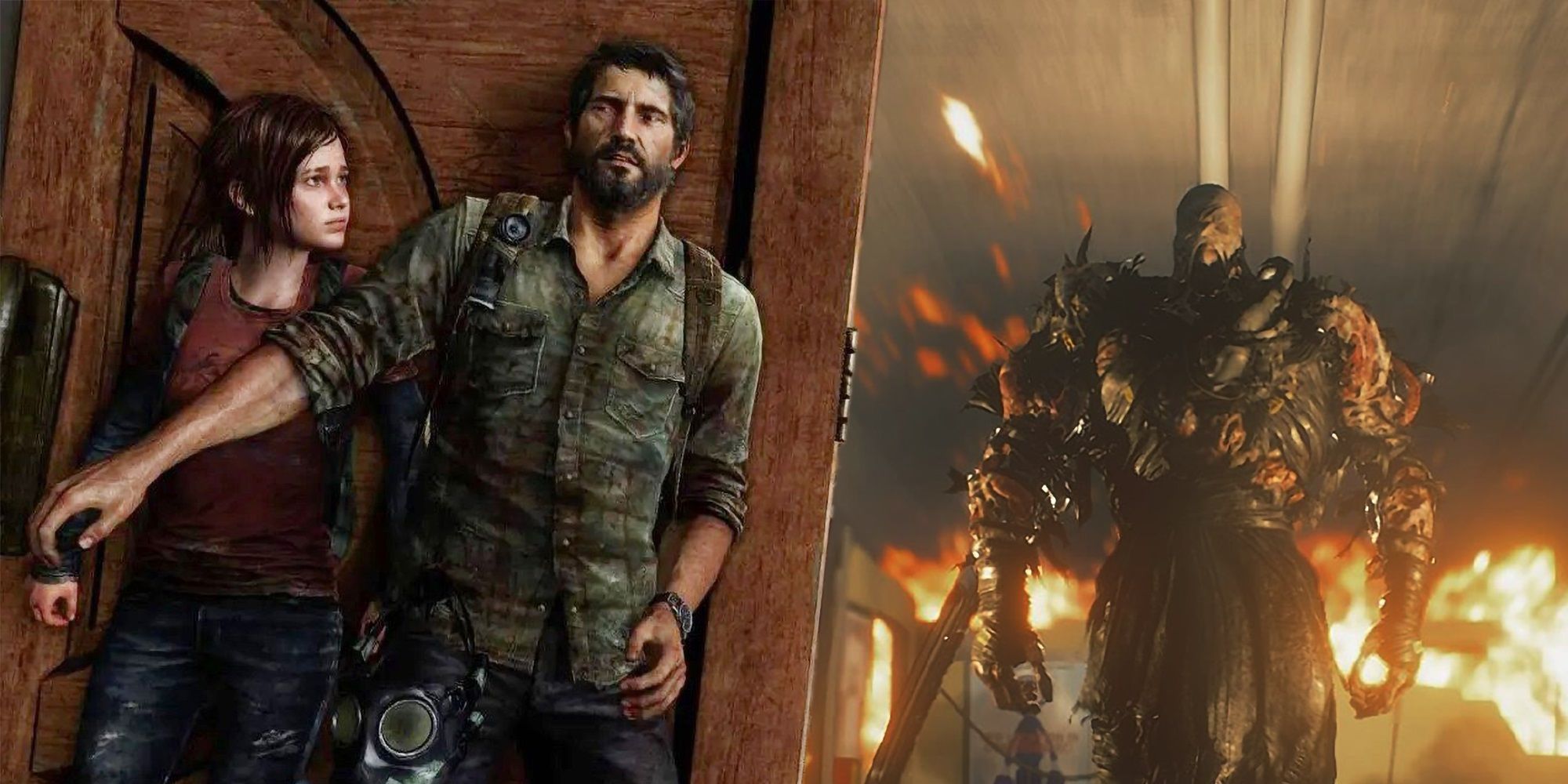 The Last of Us Ellie and Joel with the Resident Evil 3 Nemesis Mash-Up