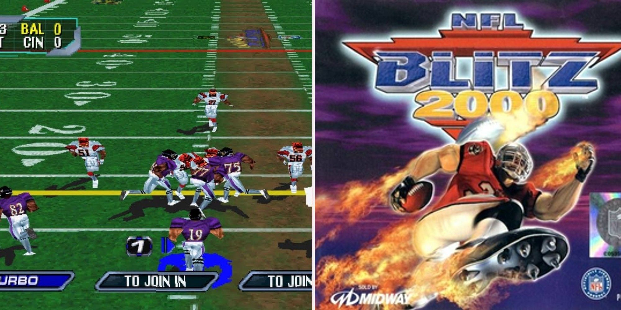 NFL Blitz 2000 Gameplay and boxart