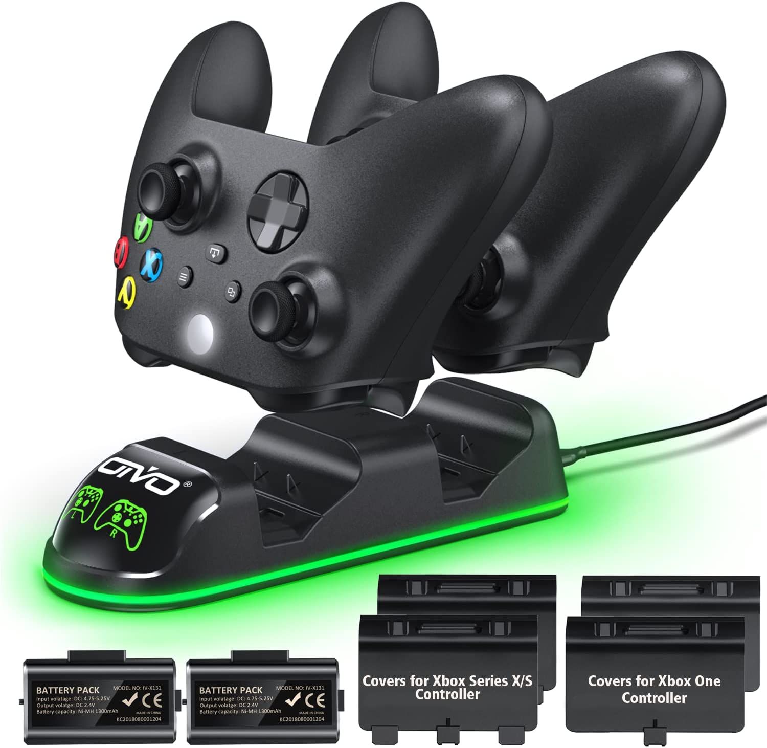 OIVO XSX Controller Charger Station with 2 Packs